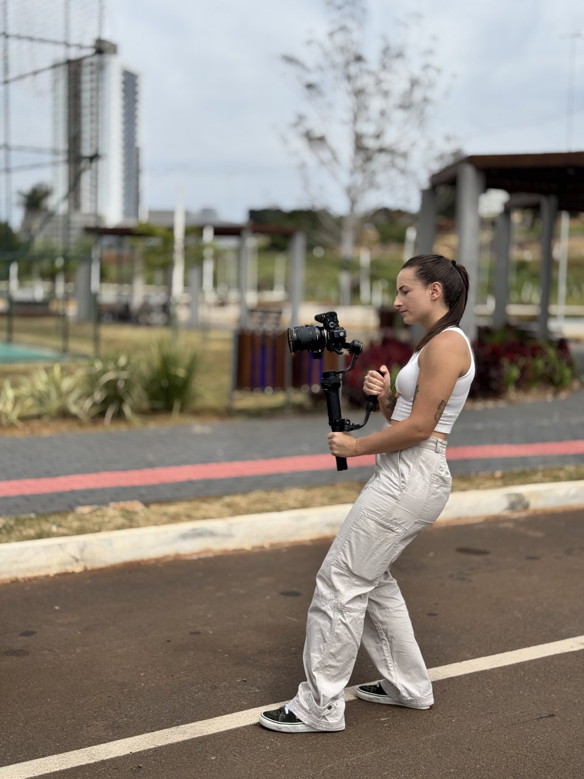Fundadora da Visarte Filmes em campo